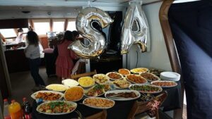 Birthday Party On The Yacht with food